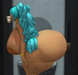 2cocks 2dicks 3d animated big_ass big_breasts brazilian_miku chubby_female gif glory_hole hatsune_miku rojo84 rojo_parasito turquoise_eyes turquoise_hair vocaloid
