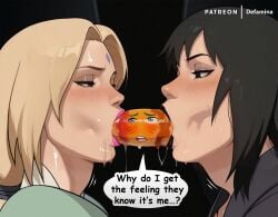 2d 2d_(artwork) 2d_artwork 2girls ai_generated black_lipstick boruto boruto:_naruto_next_generations close-up dark_lipstick deepthroat defamina digital_drawing_(artwork) dildo dildo_deepthroat dildo_in_mouth double_dildo drool drooling earrings eyeshadow eyeshadows female female_only gag gagging kissing lesbian_kiss lipstick lipstick_mark lipstick_marks living_dildo living_sex_toy living_strapon multiple_females multiple_girls naruto naruto:_the_last naruto_(classic) naruto_(series) naruto_shippuden naruto_uzumaki oral oral_sex pink_lipstick saliva saliva_bubble saliva_string senju_tsunade sex_toy shizune shizune_(naruto:_road_to_ninja) straight sweat throat_barrier throat_bulge throat_training tsunade tsunade_(naruto) tsunade_senju uzumaki_naruto yuri