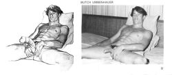 circumcised gay harry_bush male male_only monochrome original reference_image tagme traditional_media yaoi