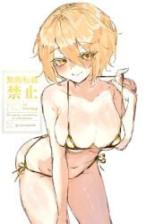 1girl 1girls armpit armpits artist_name big_ass big_breasts bikini bikini_bottom bikini_only bikini_top blonde blonde-haired_female blonde_female blonde_hair blonde_hair_female breasts breasts_bigger_than_head child_bearing_hips don_quixote_(limbus_company) female female_focus female_only golden_bikini golden_week limbus_company looking_at_viewer massive_breasts micro_bikini project_moon ritaritatter96 shiny shiny_breasts shiny_skin slight_blush slightly_blushing smile smile_at_viewer smiling smiling_at_viewer solo solo_female solo_focus string string_bikini string_panties suggestive suggestive_look suggestive_pose sweat sweatdrop sweating sweaty sweaty_body tagme thick thick_ass thick_hips thick_legs thick_thighs thighs wet wet_hair yellow_eyes yellow_hair