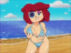 2d 2girls 67 2026 animated beach beach_background bikini blue_bikini breast_grab breasts female female_only fondling_breast fondling_own_breast glitch_productions hair kerondv light-skinned_female light_skin loop playing_with_breasts pomni_(the_amazing_digital_circus) ragatha_(the_amazing_digital_circus) red_hair shaking_hips shorter_than_10_seconds shorter_than_30_seconds solo_focus sound swimwear tagme the_amazing_digital_circus video
