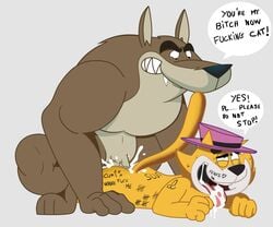 anal anthro canine cum cum_in_ass cum_in_mouth cum_inside dirty_talk duo feline furry gay hanna-barbera hat male male_only mammal maychin prison_dog top_cat top_cat_(series)