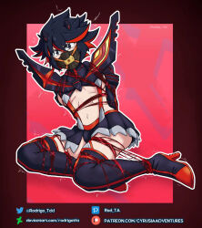 bdsm bondage female female_only gag gagged kill_la_kill life_fiber matoi_ryuuko muzzle_gag muzzled rodrigo_tckl senketsu skimpy_clothes