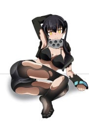 armpit broken_clothing enen_no_shouboutai fire_force kotatsu_tamaki mostly_clothed socks sweat tamaki_kotatsu