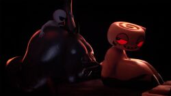 3d 3d_(artwork) azikdoesart black_ass blushcrunch_studio dandy's_world dandys_world female_monster huge_ass human_on_anthro monster monster_girl roblox sfm shelly_(dandy's_world) size_difference source_filmmaker tagme twisted_shelly_(dandy's_world)