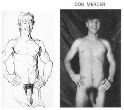 circumcised gay harry_bush male male_only monochrome original reference_image smile tagme traditional_media yaoi