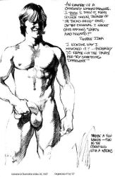 1987 1boy dated english_text gay harry_bush male male_only monochrome original solo tagme text traditional_media yaoi