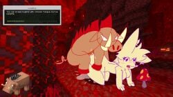 anthro bodily_fluids canid canine cum doggystyle duo female fennec_fox feral fiqu fox from_behind_position genital_fluids hi_res hoglin male male/female mammal meme microsoft minecraft mojang questionable_consent sex suid suine sus_(pig) true_fox xbox_game_studios