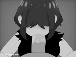 2d_animation animated black_hair blowjob emo_girl goth_girl incest lucy_loud tagme the_loud_house video white_body