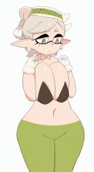 1girls animated animated big_breasts bouncing_breasts breast_squish breasts female huge_breasts large_breasts marie_(splatoon) splatoon tagme wide_hips yuta_agc