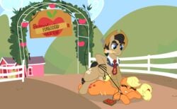 animal_genitalia animated applejack_(mlp) balls collar duo earth_pony equine erection female feral filthy_rich_(mlp) forced friendship_is_magic horse horsecock leash male mammal my_little_pony penetration penis pony rape sex smoking wicked-at-heart