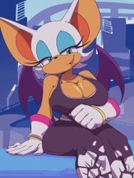 1girls 2d 2d_animation 3:4 animated big_breasts female female_only flashing_breasts mobian mobian_(species) mobian_bat nipples no_sound open_legs rouge_the_bat shorter_than_10_seconds shorts smiling_at_viewer sonic_(series) sonic_riders sonic_the_hedgehog_(series) sports_bra tagme titty_drop twistedgrim vertical_video video wings