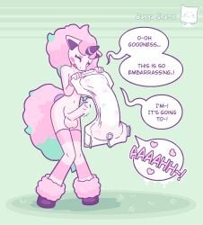 1boy anthro baggashame balls cum cum_in_diaper diaper ejaculation furry large_penis male open_diaper orgasm penis pokemon pokemon_(species) ponyta shiny_pokemon spontaneous_ejaculation