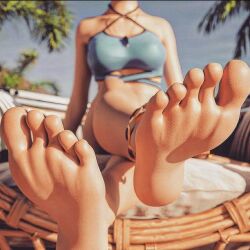 bikini bikini_top bottomless bottomless_female couch crossed_legs crystal_(fortnite) feet foot_fetish foot_focus fortnite joedada123 legs_up scuba_crystal_(fortnite) shiny shiny_skin soles tagme