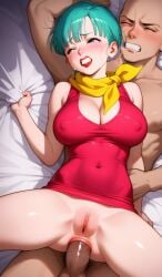 ai_generated anal anal_sex anal_sex bulma_briefs bulma_briefs_(majin_buu_saga) from_behind from_behind_position