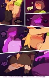 1boy 1girls 2024 2girls anthro anthro_penetrated artist_name bedroom_eyes big_breasts big_penis blush bodily_fluids bottomwear breasts clothed_breasts clothing college comic comic_page conditional_dnp deer deer_girl deltarune dialogue dinosaur english_text fellatio female female_on_human female_penetrated foreskin genital_fluids genitals group happy heart heart_symbol hi_res human human_on_anthro human_penetrating human_penetrating_anthro human_penetrating_female interspecies kris_(deltarune) male male/female male_penetrating male_penetrating_anthro male_penetrating_female mammal monster monster_girl narrowed_eyes noelle_holiday oral oral_penetration page_10 patreon_username penetration penile penile_penetration penis penis_awe penis_in_mouth penis_shadow scalie school schoolgirl seductive sex speech_bubble susie_(deltarune) svarzye sweat sweatdrop tail teeth text tongue tongue_out tongue_out_blowjob trio uncensored undertale_(series) unzipped upskirt_view vaginal_fluids virgin zipper