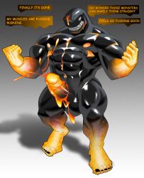 absurd_res after_transformation anthro bodily_fluids bullet_bill cum erection flexing genital_fluids genitals hi_res humanoid latex lava lava_cum male male_only mario_(series) muscular muscular_anthro muscular_male my_hero_academia nintendo nomu penis solo symbiote taurodin transformation unusual_bodily_fluids unusual_cum unusual_genital_fluids