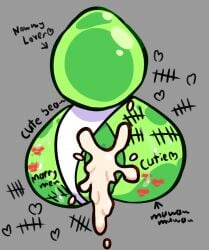 :3 alien alien_humanoid anal anal_sex ass big_butt bite_mark bodily_fluids body_writing butt_shot cum cum_in_ass cum_inside excessive_cum excessive_genital_fluids freckled freckled_butt freckles genital_fluids glistening glistening_body green_body green_skin heart_symbol humanoid kiss_mark lipstick_on_butt penetration poundfulpanda public_use pulled_to_side solo sploot_(unknownspy) sweat sweaty_butt tail tally_marks through_wall wholesome_body_writing writing_on_butt