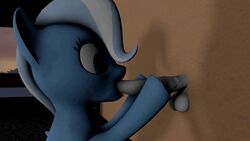 2015 3d animal_genitalia animated balls dashie116 dildo equine equine_dildo fellatio female feral friendship_is_magic horn mammal my_little_pony oral sex_toy solo trixie_(mlp) unicorn