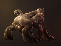 corruption lagomorph male male_only mammal mot nude penis rabbit shiny solo transformation