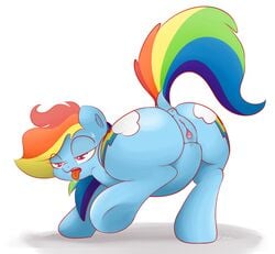 anus ass bedroom_eyes blue_fur chubby clitoral_winking clitoris cutie_mark equine female friendship_is_magic fur graphene hair hooves horse long_hair mammal masturbation multicolored_hair my_little_pony open_mouth plain_background pony presenting puffy_anus purple_eyes pussy pussy_juice rainbow_dash_(mlp) raised_tail solo straight_hair tongue tongue_out