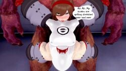 ahe_gao defeated doom_(series) elastigirl female helen_parr koikatsu mintycat monster rape smaller_female stomach_bulge stretched_pussy the_incredibles