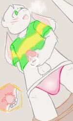 1boy 2d anal anal_sex anthro anthro_male anthro_only asriel_dreemurr blush bodily_fluids bottomwear bottomwear_down bovid breath buttplug buttplug_in_ass buttplug_insertion buttplug_vibrator caprine clothed clothing dellyana_(toonytale) furry furry_male furry_only genital_fluids genitals goat htjz-jhon humanoid humanoid_genitalia humanoid_male humanoid_only long_ears male male_only mammal mammal_humanoid object_in_ass panties panties_down panting pants pants_down partially_clothed pattern_clothing penetration plug_(sex_toy) plug_insertion precum quiff_(hairstyle) sex_toy sex_toy_in_ass sex_toy_insertion solo striped_clothing stripes tilted tongue tongue_out undertale_(series) underwear underwear_down vibrator