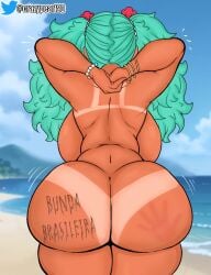 1girls ass ass_focus back_view beach big_ass big_breasts big_thighs brazil brazilian brazilian_female brazilian_miku breasts butt chubby_female crazypearl curvy cyan_eyes cyan_hair dark-skinned_female dat_ass female female_only gigantic_ass gigantic_breasts gigantic_thighs hatsune_miku huge_ass huge_breasts huge_thighs juicy_butt latin_american_hatsune_miku_(meme) long_hair looking_at_viewer slap slap_mark slapping slapping_ass solo tagme tan tan_body thick_hips thick_thighs thighs twintails vocaloid