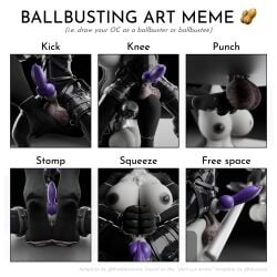 absurd_res angel1ca_(bounddev) anthro ball_punching ballbusting ballbusting_art_meme balls balls_scar bat_(object) bondage bound bounddev breasts bruised bruised_balls cock_and_ball_torture dominant dominant_female dominant_intersex duo female genital_torture genitals harness hi_res hit holding_bat humanoid hyena kick kicking_balls knee_on_balls knot larger_female larger_intersex latex male male/female male_ryona mammal meme niko_(bounddev) nipples pain penis punch rexouium scar size_difference submissive submissive_male torture