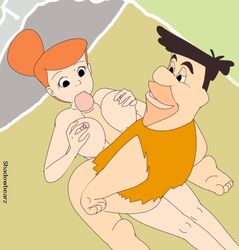 female fred_flintstone hanna-barbera human male nipples shadowbearz straight the_flintstones wilma_flintstone