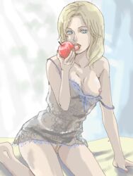 1girls artist_request beltorchika_irma blonde_hair breasts female gundam human large_breasts light-skinned_female light_skin long_hair looking_at_viewer nipples pussy solo tagme zeta_gundam