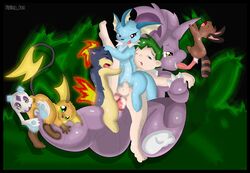 eeveelution female flying_fox froslass magmarashi nidoking nintendo otachi_(pokemon) pokemon pokemon_(species) pokemon_dppt pokemon_gsc pokemon_rgby pokephilia quilava raichu sentret showers_(pokemon) vaporeon yukimenoko