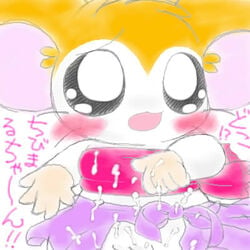 1girls abe_yukio blush hamtaro_(series) pashmina_(hamtaro) scarf tagme