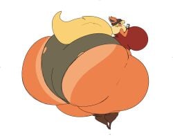 anthro ash_(void_dew) beanie big_ass big_breasts big_butt big_ears blonde_hair butt_focus clothing electronics female flareon fluffy_tail fully_clothed furry furry_only generation_1_pokemon holding_object huge_ass huge_breasts huge_butt huge_thighs hyper hyper_ass hyper_butt hyper_thighs large_ass large_breasts large_thighs multicolored_body neck_tuft nintendo phone pokemon pokemon_(species) ripped_clothing shorts stockings two-tone_fur white_background yeetdahomie