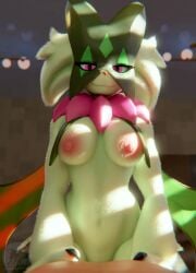 1boy 1girls 3d 3d_animation animated anthro anthro_on_human anthro_penetrated areola ass big_ass big_thighs breasts cat_ears cat_girl cat_tail feline female fur furromantic furry generation_9_pokemon green_body green_fur human human_on_anthro male medium_breasts meowscarada nintendo nipples penetration penis penis_in_pussy pink_eyes pokemon pokemon_(species) pokephilia pussy riding riding_penis sex sound tagme thick_thighs thighs video