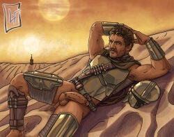 fanart gay lavenderfantasyart pedro_pascal star_wars the_mandalorian