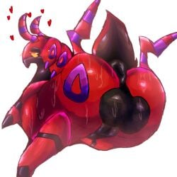 1:1 2026 antennae_(anatomy) anus arthropod balls big_anus big_balls big_butt black_body blush blush_lines bodily_fluids butt butt_markings centipede colored colored_line_art digital_drawing_(artwork) digital_media_(artwork) felipotyphlosion feral generation_5_pokemon genitals glistening glistening_balls glistening_body glistening_butt glistening_genitalia hi_res horn huge_anus huge_balls huge_butt light lighting lying male male_feral markings myriapod narrowed_eyes nintendo overweight overweight_feral overweight_male pokemon pokemon_(species) puffy_anus purple_markings raised_tail red_body remake scolipede simple_background solo sweat sweatdrop sweaty_butt tail thick_thighs white_background yellow_sclera