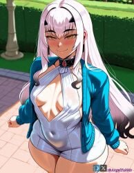1girls ai_generated angel_yukkis ass big_ass breasts curvy curvy_female curvy_figure day dress fat_ass fate/grand_order fate_(series) little_breasts little_tits melusine_(fate) nipples oppai park pussy pussy_juice revealing_dress sexy_female sexy_pose sweat tits voluptuous_female wet wet_pussy white_dress