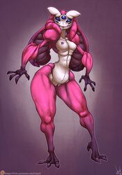 alien anthro arthropod atryl breasts female insects looking_at_viewer mandible monster multi_eye nipples nude pussy solo unknown_species voluptuous wide_hips