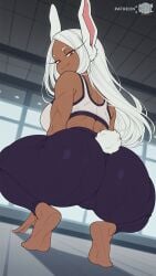 ai_assisted ai_generated ass ass_focus back_view barefoot big_breasts boku_no_hero_academia breasts bunny_ears butt butt_focus crop_top curvy curvy_body curvy_female dark-skinned_female dark_skin feet female female_focus female_only foot_fetish foot_focus from_behind gym gym_clothes huge_breasts large_breasts leggings long_hair looking_at_viewer looking_back mirko moonwool_branch my_hero_academia rabbit_ears rabbit_girl raised_tail red_eyes rumi_usagiyama seductive seductive_eyes seductive_look seductive_mouth seductive_pose seductive_smile smile smiling solo solo_female solo_focus sports_bra sportswear squatting tank_top thick_ass thick_thighs thighs tiptoes toes uncensored usagiyama_rumi white_hair