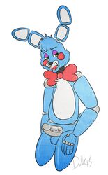 1boy animatronic anthro balls blue_fur five_nights_at_freddy's five_nights_at_freddy's_2 fur lagomorph machine male male_only mammal mechanical metal penis pukeytwink rabbit robot solo toy_bonnie_(fnaf)