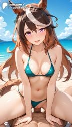 1boy 1girls 2026 ai_assisted ai_generated animal_ears anime beach bikini blue_sky boobs breasts bust cloud cock cowgirl_pose cowgirl_position dick female_genitalia genitals girl_on_top hetero hi_res high_quality high_resolution highres long_hair looking_at_viewer love_making outdoors patreon patreon_username penetration penis purple_eyes pussy sand sex sexual_intercourse sky skypassion smile stable_diffusion straddling swimsuit symboli_rudolf_(umamusume) tits umamusume umamusume_pretty_derby uncensored_pussy uncensored_vagina vaginal water watermark woman_on_top