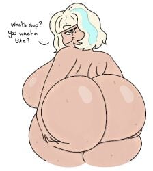 1girls big_ass big_breasts big_butt dialogue disney grabbing_own_ass jackie_lynn_thomas looking_back star_vs_the_forces_of_evil tagme