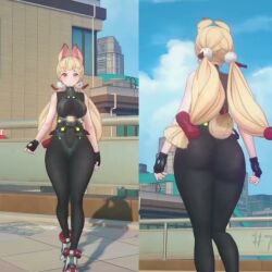 1girls alice_thymefield black_leggings black_suit blonde_hair bunny_ears bunny_girl curvy fat_ass hazeker modded modding_(gaming) no_sound tagme thick_thighs twintails video video_games voluptuous voluptuous_female walk_cycle walking walking_away walking_towards_viewer zenless_zone_zero