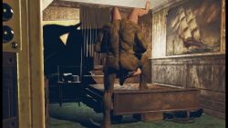 1boy 1girls 1monster back_view bed blowjob brown_hair curvy curvy_female domination fallout fallout_4 fellatio female green_skin interspecies light-skinned_female light_skin male/female masturbation mature_female milf monster monster_cock monster_on_female mutant nora_(fallout_4) nude nude_female oral room sex size_difference super_mutant tagme thick_legs thick_thighs video wife