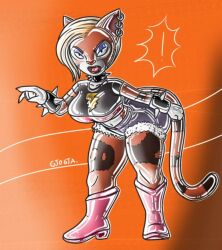 angry anthro ass big_breasts big_butt breasts clothed clothing cooch_(supermansion) domestic_cat felid feline felis female furry glistening glistening_body gtogta gtogta_(artist) mammal shiny_(disambiguation) supermansion