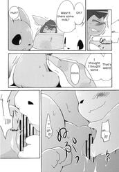 ambiguous_gender anthro azuma_minatsu blush censored comic eevee eeveelution female fingering fur glaceon group jolteon kemono nintendo pokemon pussy tongue tongue_out translated video_games