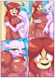 2020s 2024 2_girls 69 bbmbbf breast_lick breast_licking comic equestria_untamed extra_cheer_practice_(comic) female_only friendship_is_magic furry hasbro kissing mlp:fim mlp:g4 mlp_g4 mlpg4 my_little_pony my_little_pony:_friendship_is_magic my_little_pony_friendship_is_magic my_little_pony_generation_4 nude palcomix silverstream silverstream_(mlp) yona yona_(mlp) yona_yak yona_yak_(mlp) yuri