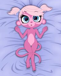 female fur hair littlest_pet_shop mammal minka_mark monkey monkey_girl nowhereman pink_fur pink_hair pink_nose primate solo