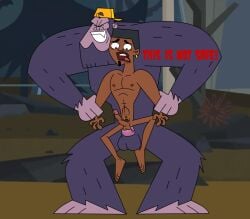 anal_sex animal_penis bigscuzzlemok damien_(tdi) forced gay male/male male_only rape sasquatchanakwa total_drama_island yaoi